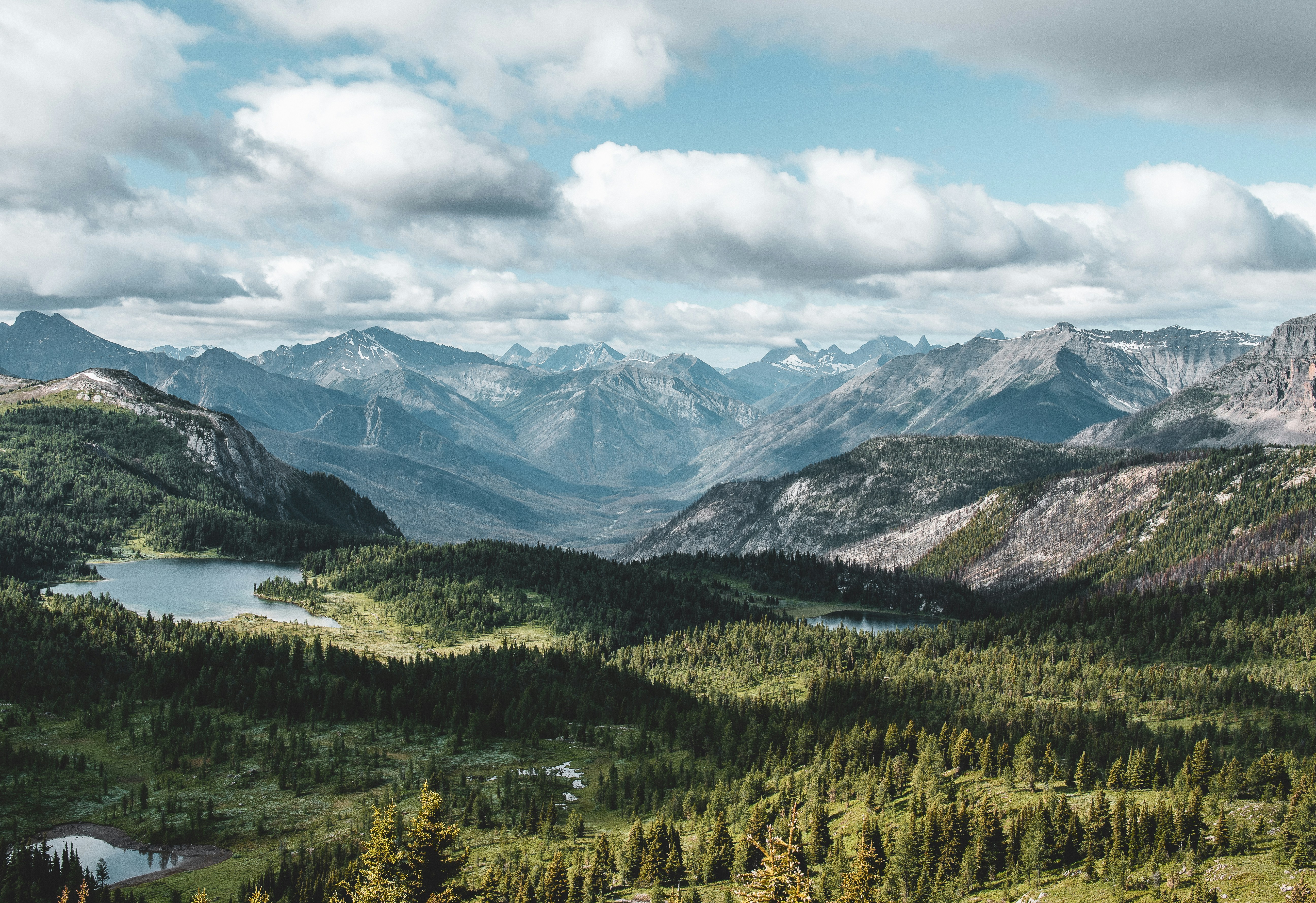 Western Canadian mountains and alpine lakes